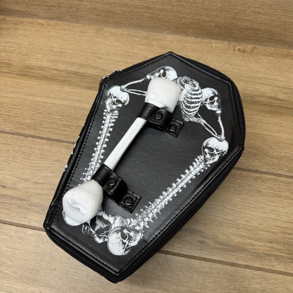 Gothic Coffin Purse w/ Skeleton Bone Handle & Chain Strap – Kreepsville 666